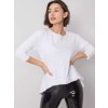 Dámske biele tričko s predĺženým chrbtom