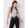 Dámske šedé tričko sťahovateľné na bokoch