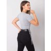 Dámske šedé tričko sťahovateľné na bokoch