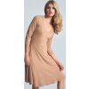Béžové šaty s 3/4 rukávom
