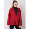 Červená dámska bunda s kapucňou