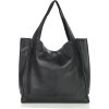 MARCO MAZZINI Čierna kožená shopper kabelka