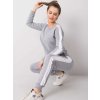 Šedá dámska tepláková súprava s pruhom