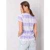 Fialovo-biele dámske pruhované tričko