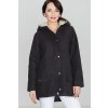 Dámska čierna bunda s kapucňou