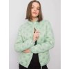 Svetlo zelená dámska bunda s bodkami