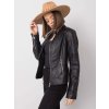 Čierna dámska koženková bunda