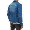 Modrá pánska džínsová bunda