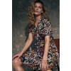 Čierne dámske šaty s kvetinami