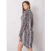 Šedé dámske vzorované šaty