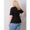 Čierne dámske tričko s krátkym rukávom