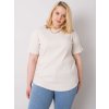 Krémové dámske tričko s krátkym rukávom