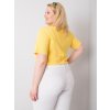 Žlté dámske tričko s krátkym rukávom