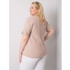 Béžové dámske tričko s krátkym rukávom