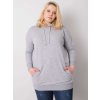 Svetlo šedá dlhšia basic mikina