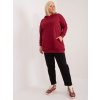 Vínová dlhšia basic mikina