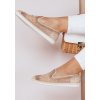 Zlaté espadrilky s kamienkami