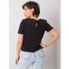 Čierne dámske tričko s golierom