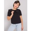 Čierne dámske tričko s golierom
