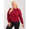 Bordová dámska basic mikina