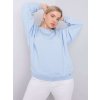 Svetlo modrá dámska mikina bez kapucne