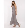 Šedé dámske dlhé šaty bez rukávov
