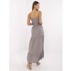 Šedé dámske dlhé šaty bez rukávov