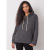 Tmavo šedá dámska mikina s kapucňou