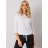 Dámske biele tričko na utiahnutie v páse