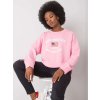 Svetloružová dámska mikina s potlačou