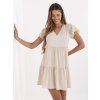 Béžové dámske šaty s riasením