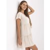 Béžové dámske šaty s riasením