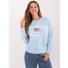 Svetlo modrá dámska mikina s potlačou