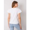 Biele dámske tričko s volánmi