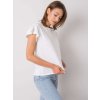 Biele dámske tričko s volánmi