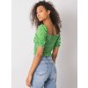 Zelený vzorovaný dámsky top