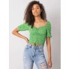 Zelený vzorovaný dámsky top