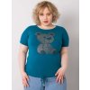 Modré dámske tričko s medvedíkom