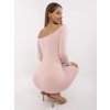Svetloružové dámske priliehavé šaty