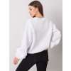 Biela dámska mikina bez kapucne