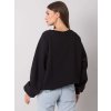 Čierna dámska mikina bez kapucne
