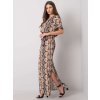 Béžové dlhé šaty s imitáciou hadej kože