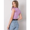 Fialové dámske tričko s volánmi