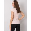 Svetlo ružové dámske tričko s potlačou lebky