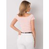 Svetlo ružové dámske rebrované tričko