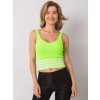 Neónovo zelený dámsky pletený top