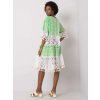 Zelené vzorované midi šaty s čipkou