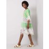 Zelené vzorované midi šaty s čipkou