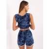 Modré vzorované letné kraťasy