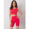 Ružové rebrované biker shorts